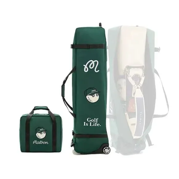 Malbon Golf Caddy Bag Cover Airplane Storage Travel Bag Set Green - Picture 2 of 7